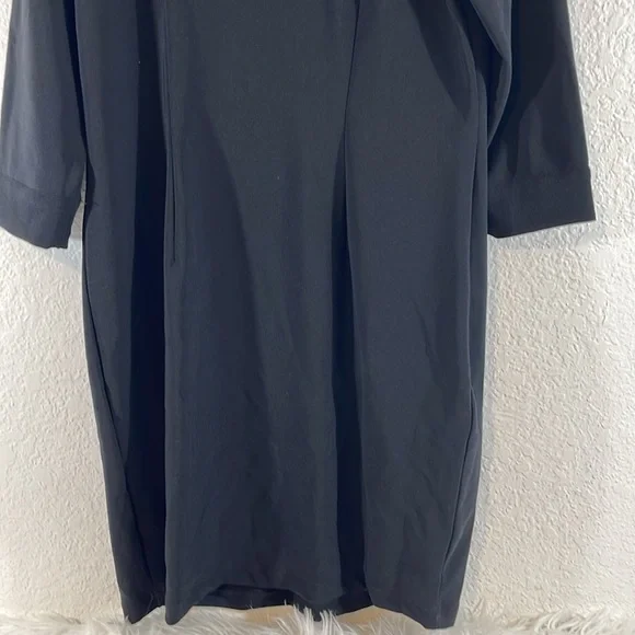 BOSTON PROPER Black Knit Dress Gold Zippers Size Medium - Picture 6 of 8